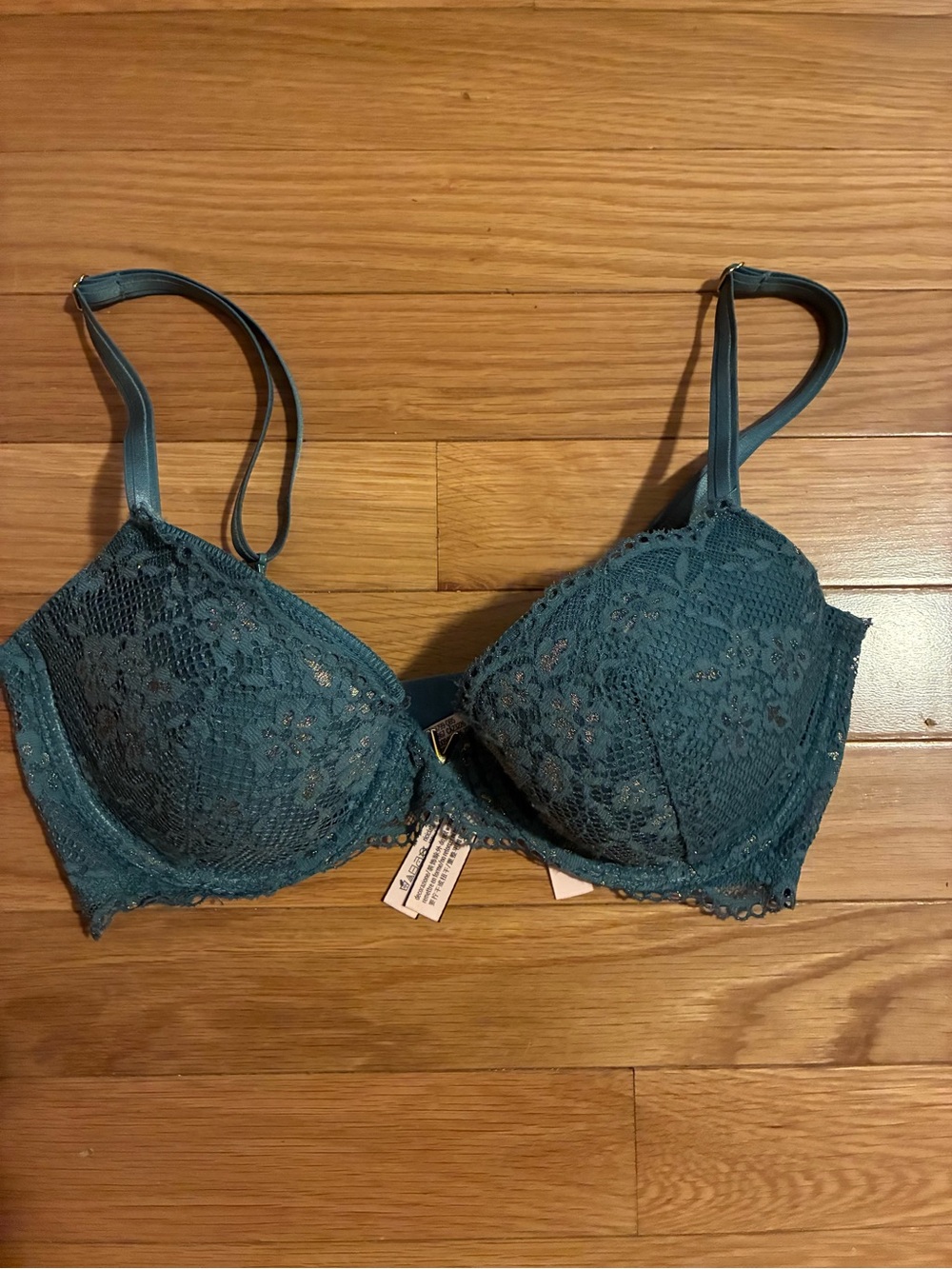 Victoria's Secret Teal Lace Underwire Bra